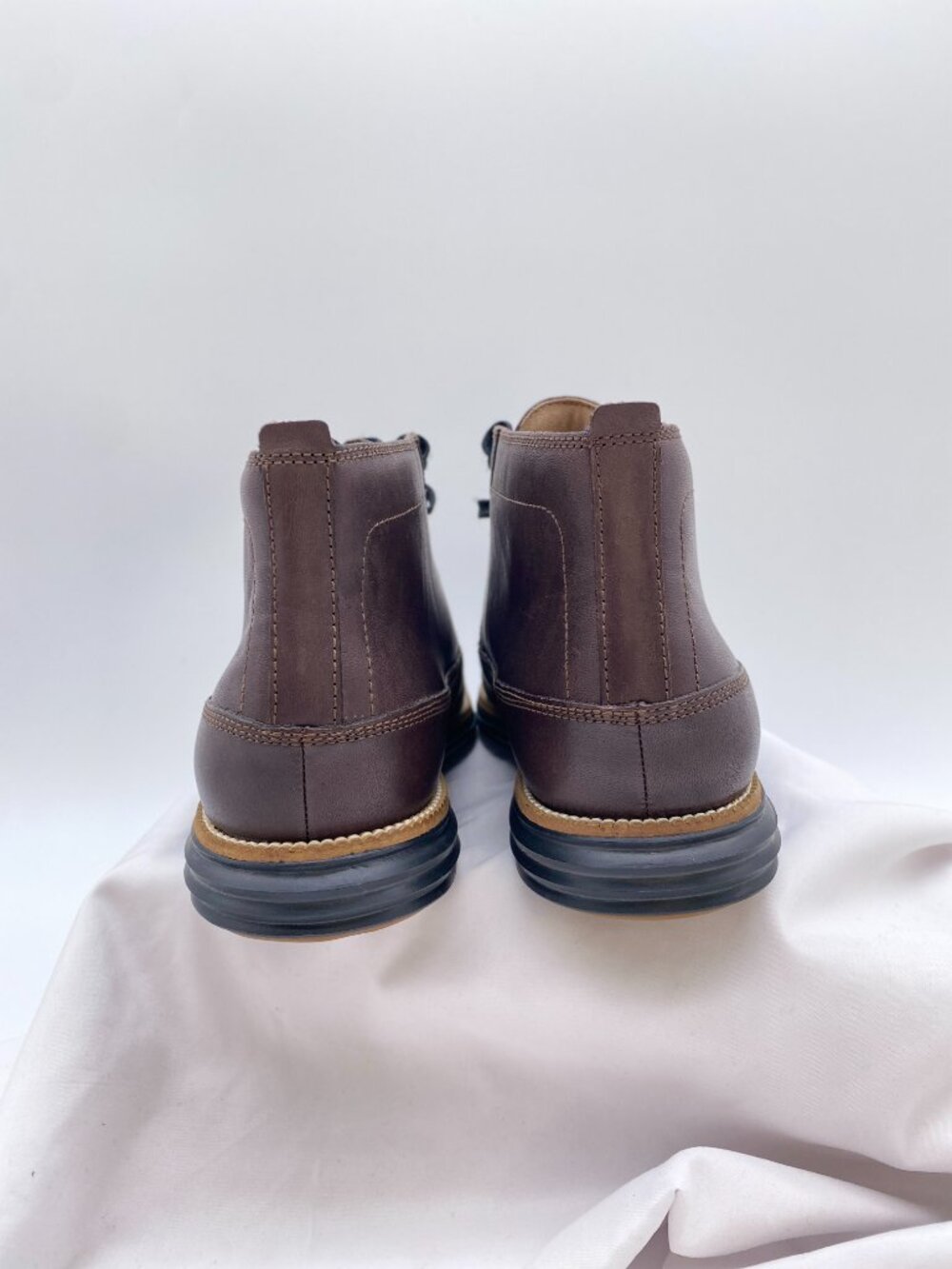 Cole Haan Grand.ØS Leather Chukka Boots Brown Moc Toe Men's 9.5 - Picture 8 of 10